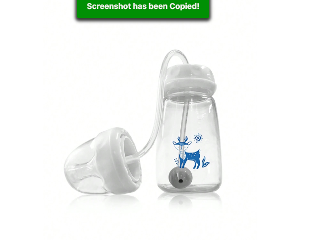 Clear 150 ml hands-free baby bottle set