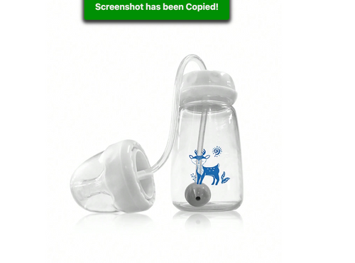 Clear 150 ml hands-free baby bottle set